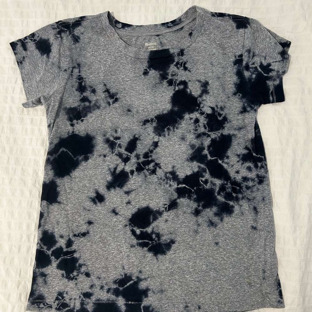 Madewell Tie-Dye T-Shirt - Gray and Navy